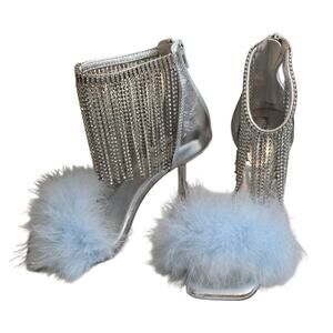 Jeffrey Campbell Dynamite Feather Heels Sz. 6.5